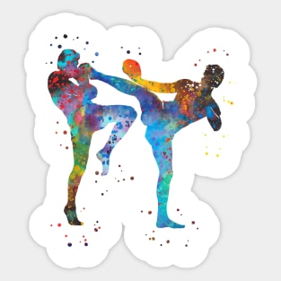 Man muay thai boxing Sticker